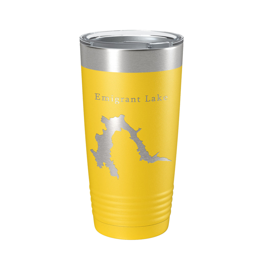 Emigrant Lake Map Tumbler Travel Mug Insulated Laser Engraved Coffee Cup Oregon 20 oz