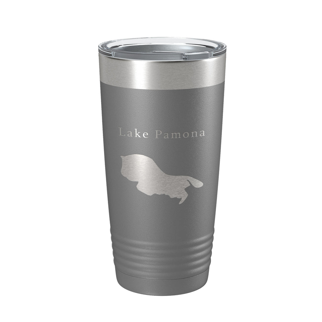 Lake Pamona Map Tumbler Travel Mug Insulated Laser Engraved Coffee Cup Georgia 20 oz