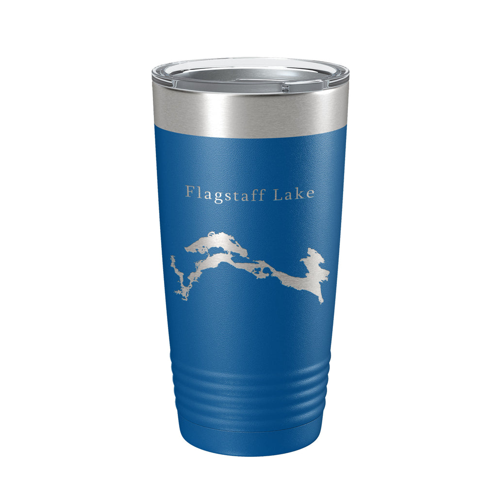 Flagstaff Lake Map Tumbler Travel Mug Insulated Laser Engraved Coffee Cup Maine 20 oz