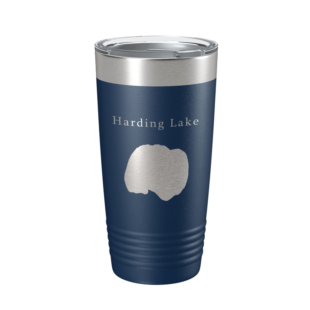 Harding Lake Map Tumbler Travel Mug Insulated Laser Engraved Coffee Cup Alaska 20 oz