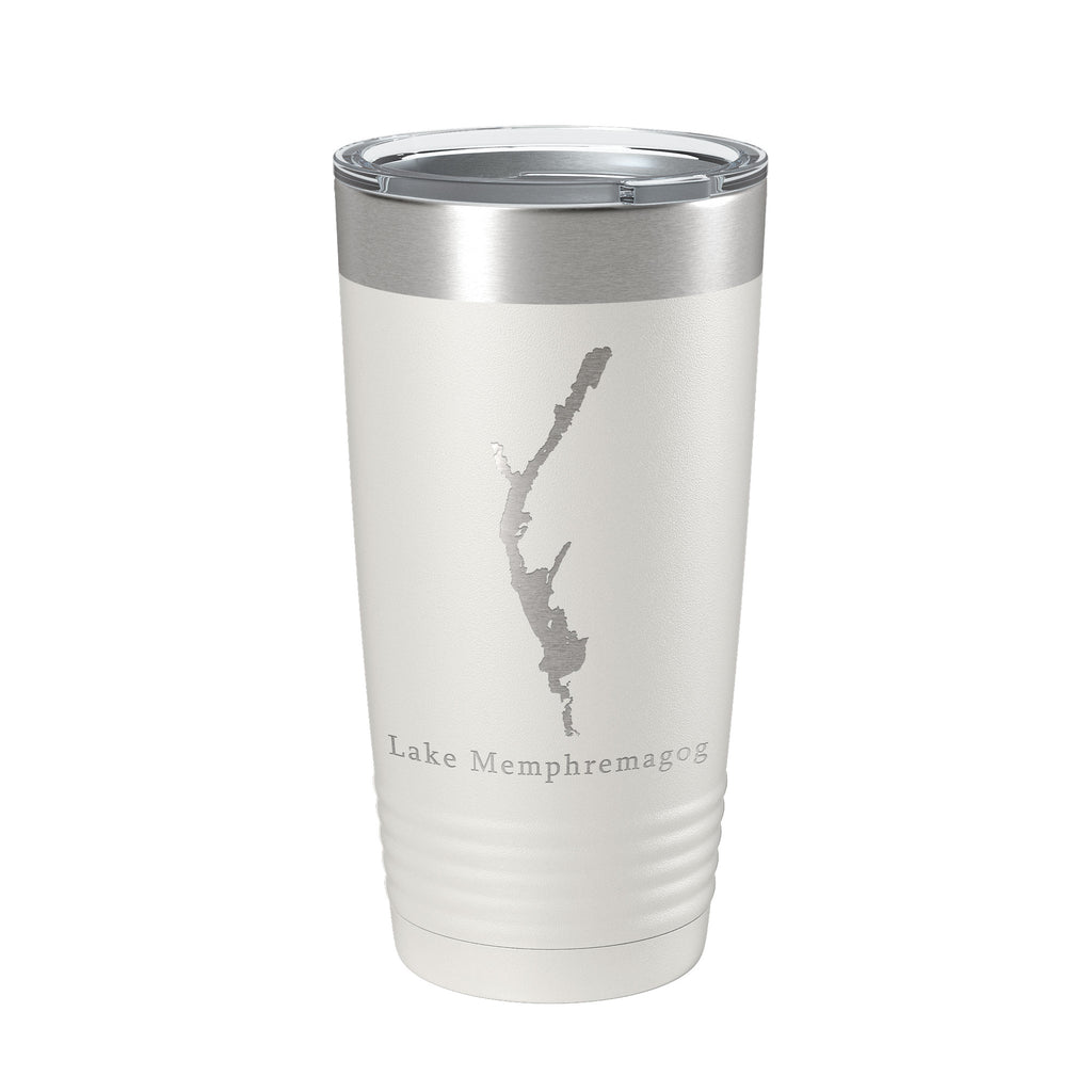 Lake Memphremagog Map Tumbler Travel Mug Insulated Laser Engraved Coffee Cup Vermont Quebec 20 oz