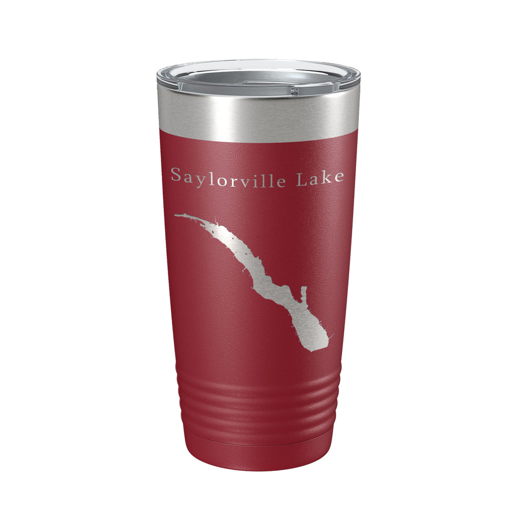 Saylorville Lake Map Tumbler Travel Mug Insulated Laser Engraved Coffee Cup Des Moines Iowa 20 oz