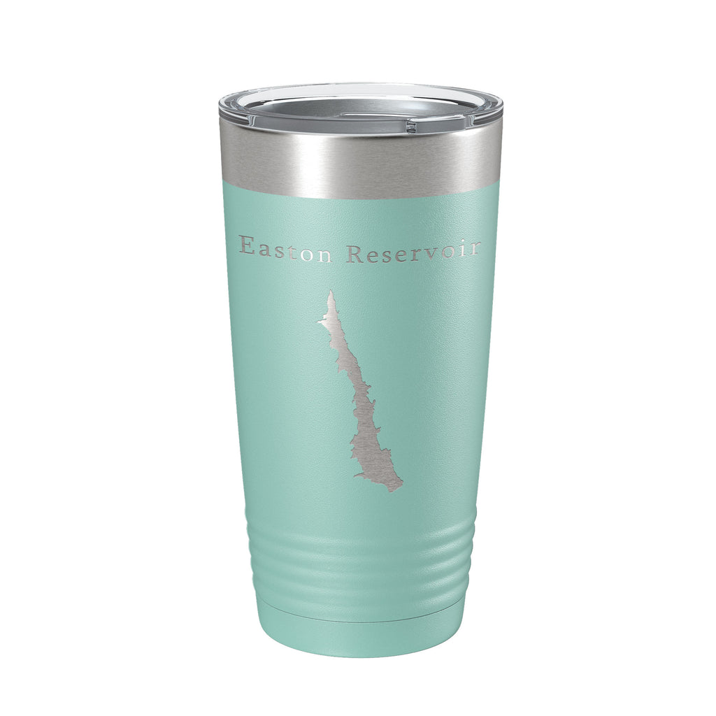 Easton Reservoir Tumbler Lake Map Travel Mug Insulated Laser Engraved Coffee Cup Connecticut 20 oz