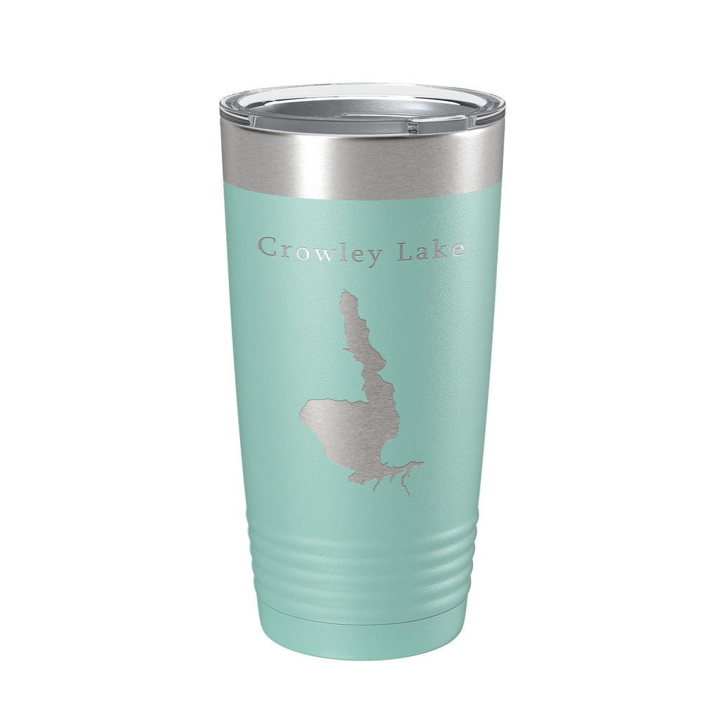 Crowley Lake Map Tumbler Travel Mug Insulated Laser Engraved Coffee Cup California 20 oz