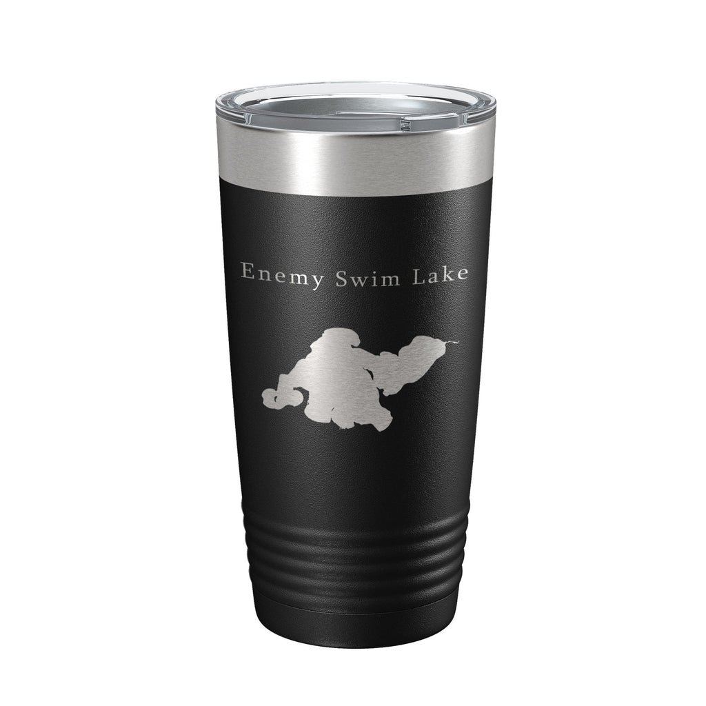 Enemy Swim Lake Map Tumbler Travel Mug Insulated Laser Engraved Coffee Cup South Dakota 20 oz