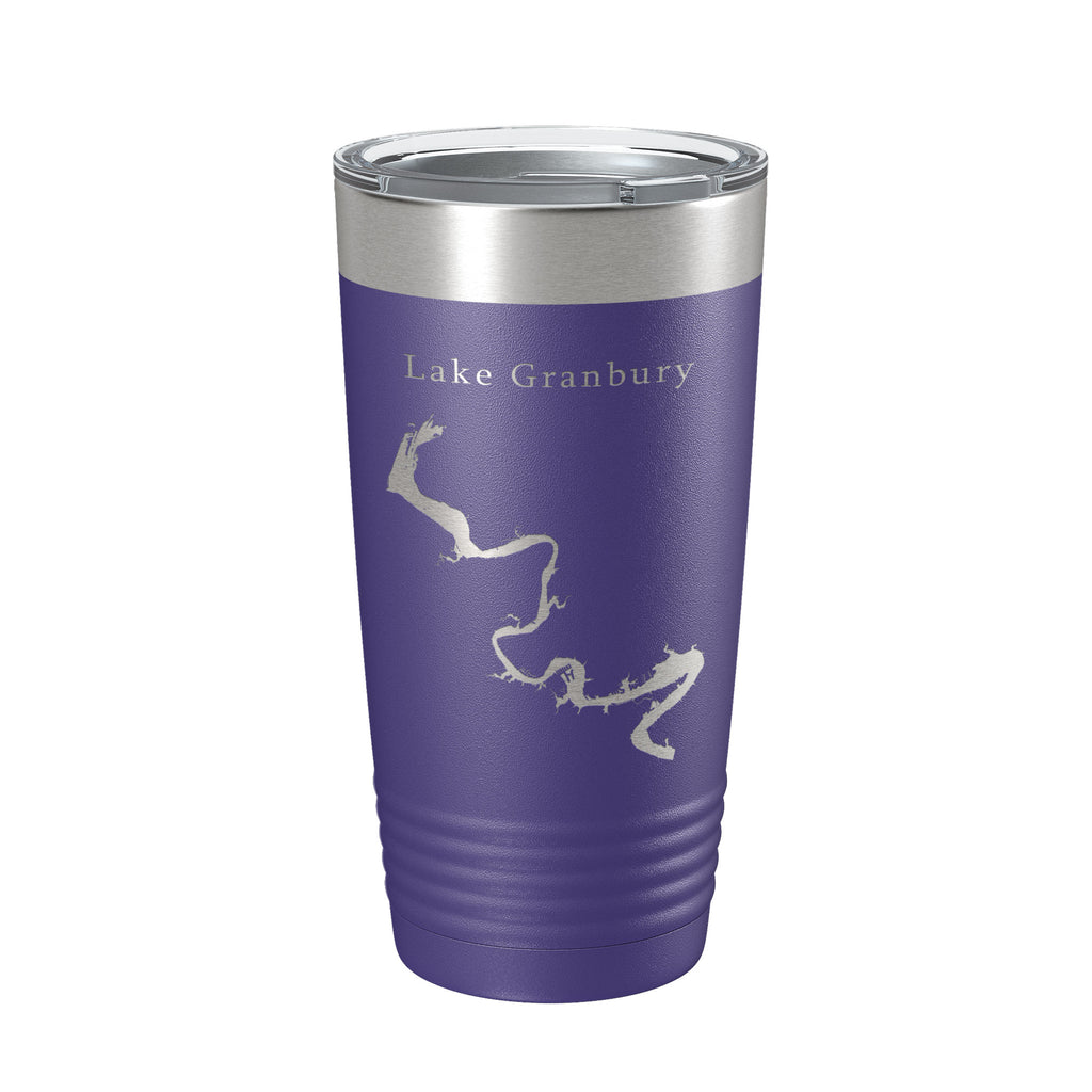 Lake Granbury Map Tumbler Travel Mug Insulated Laser Engraved Coffee Cup Brazos River Texas 20 oz