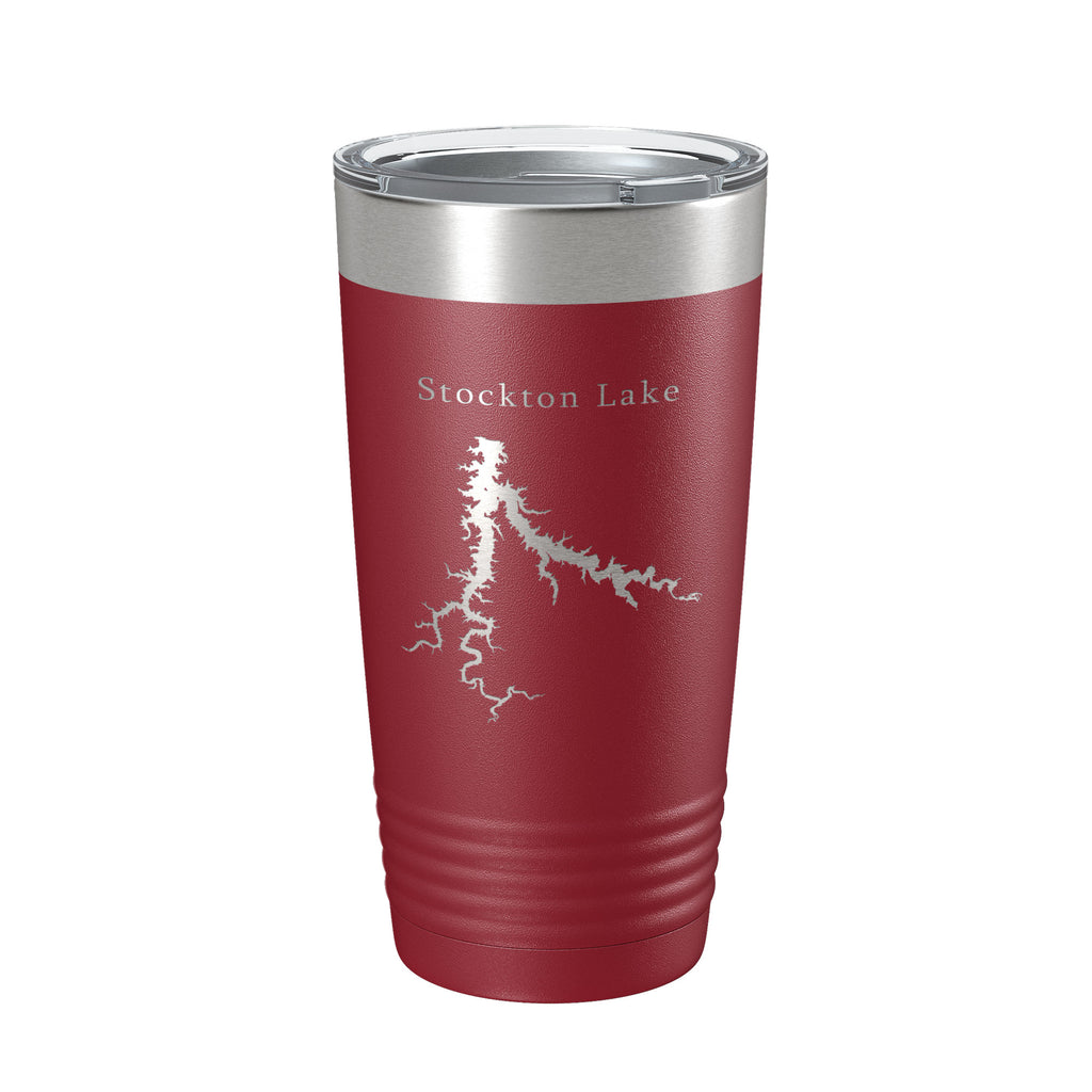 Stockton Lake Map Tumbler Travel Mug Insulated Laser Engraved Coffee Cup Springfield Missouri 20 oz