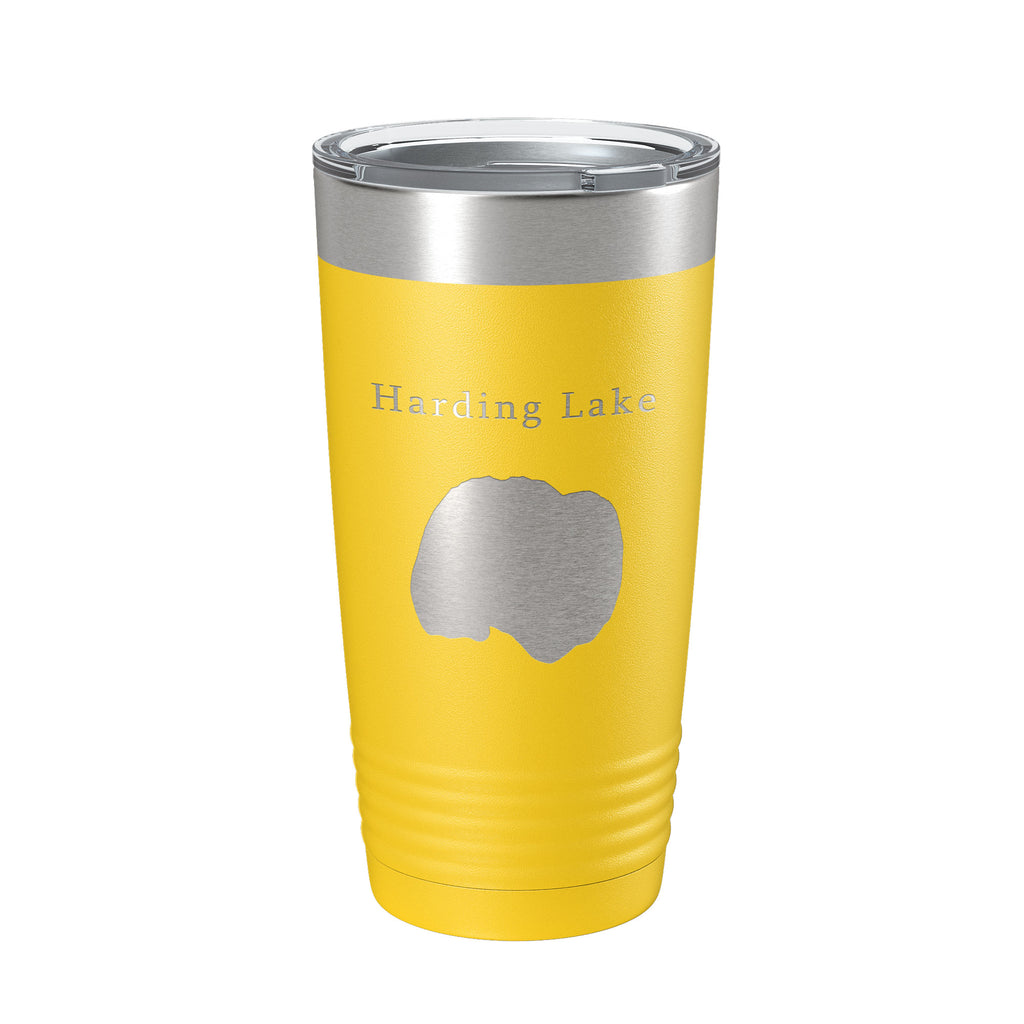 Harding Lake Map Tumbler Travel Mug Insulated Laser Engraved Coffee Cup Alaska 20 oz