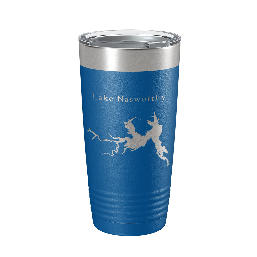 Lake Nasworthy Map Tumbler Travel Mug Insulated Laser Engraved Coffee Cup Texas 20 oz