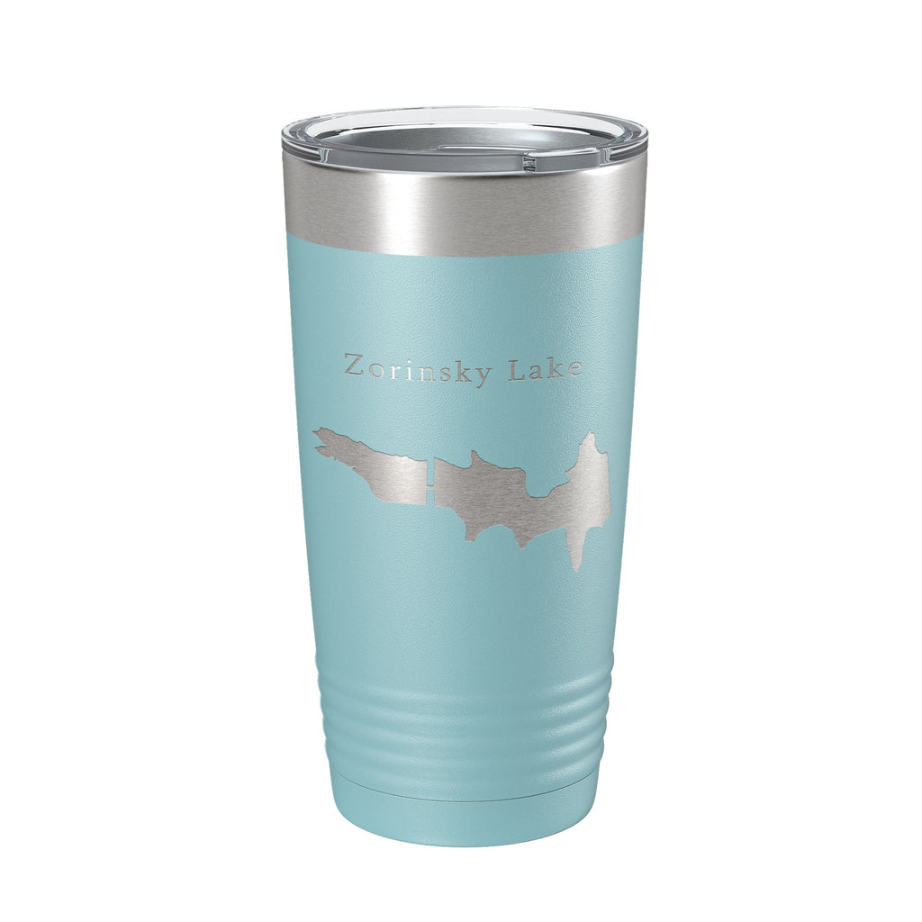 Zorinsky Lake Map Tumbler Travel Mug Insulated Laser Engraved Coffee Cup Edward Omaha Nebraska 20 oz