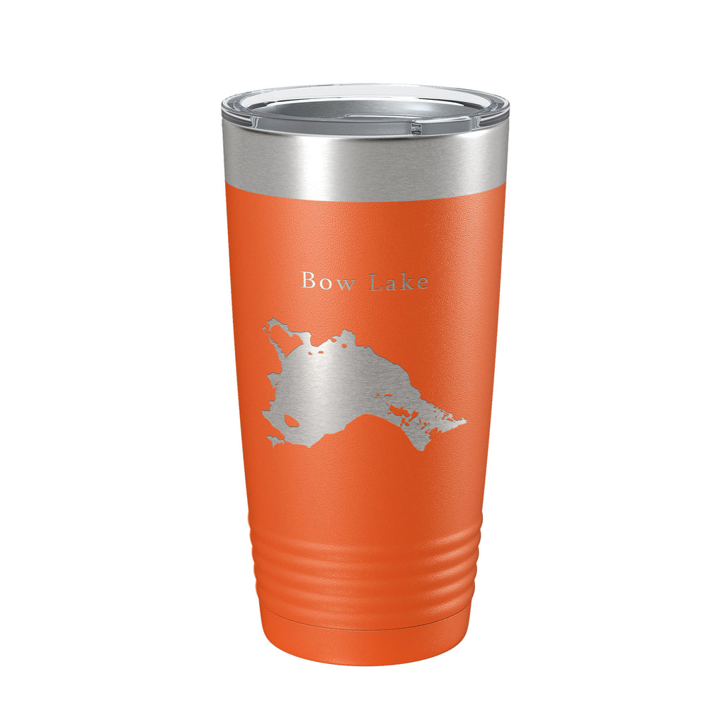 Bow Lake Map Tumbler Travel Mug Insulated Laser Engraved Coffee Cup New Hampshire 20 oz