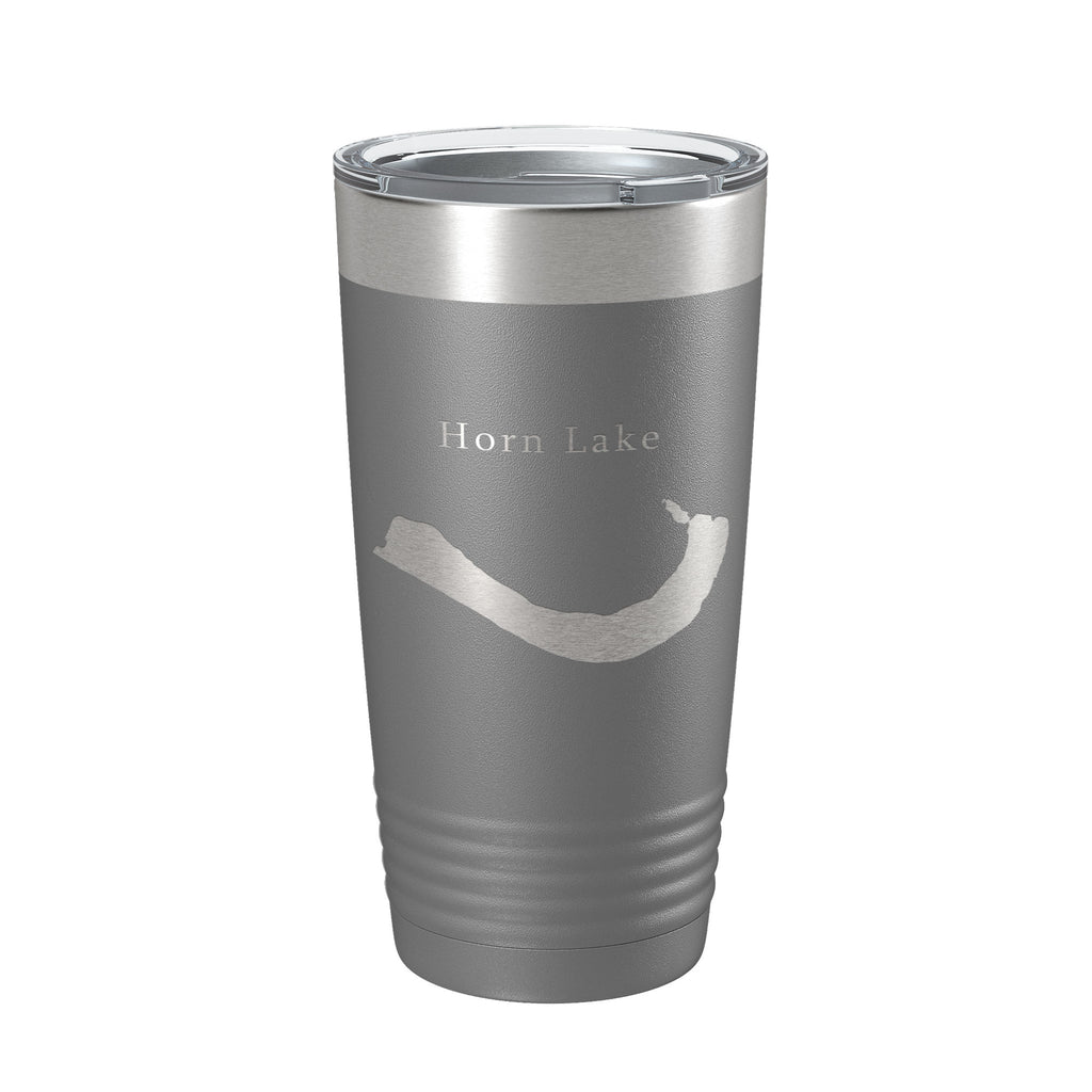 Horn Lake Map Tumbler Travel Mug Insulated Laser Engraved Coffee Cup Mississippi 20 oz