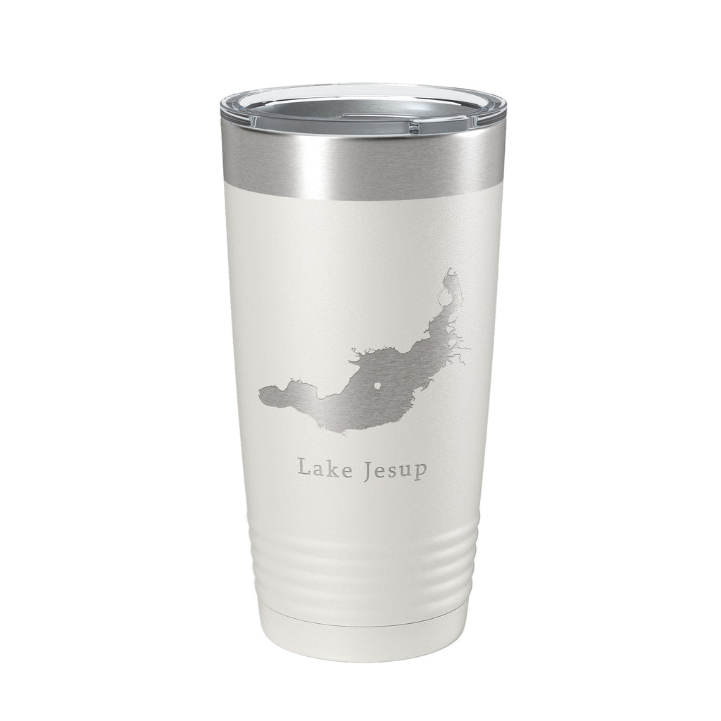 Lake Jesup Map Tumbler Travel Mug Insulated Laser Engraved Coffee Cup Florida 20 oz