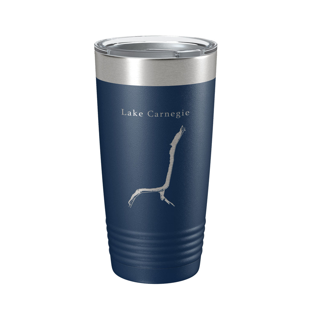 Lake Carnegie Map Tumbler Travel Mug Insulated Laser Engraved Coffee Cup Princeton New Jersey 20 oz