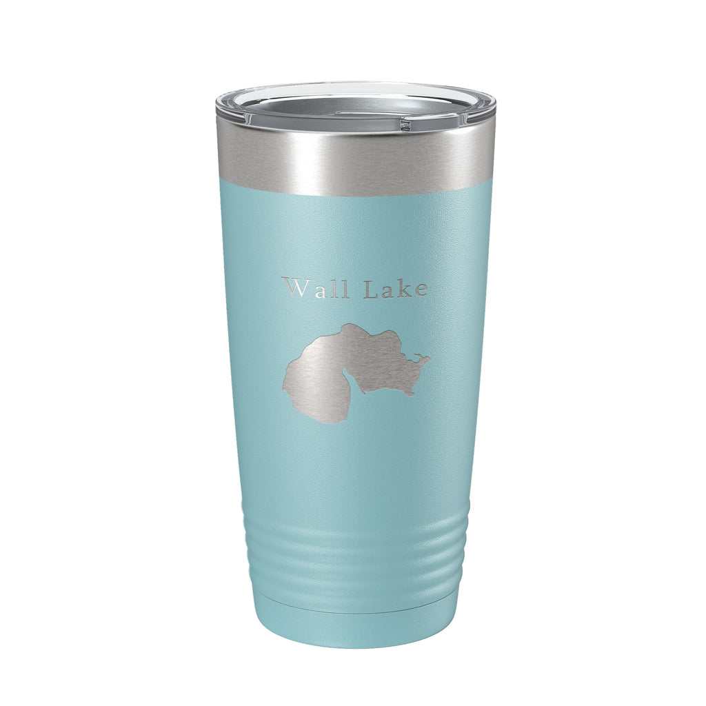 Wall Lake Map Tumbler Travel Mug Insulated Laser Engraved Coffee Cup Michigan 20 oz