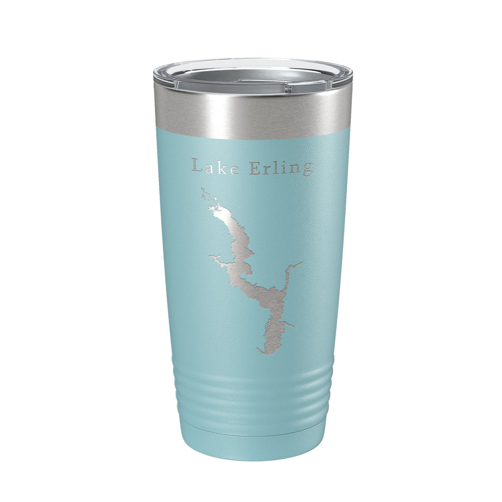 Lake Erling Map Tumbler Travel Mug Insulated Laser Engraved Coffee Cup Arkansas 20 oz