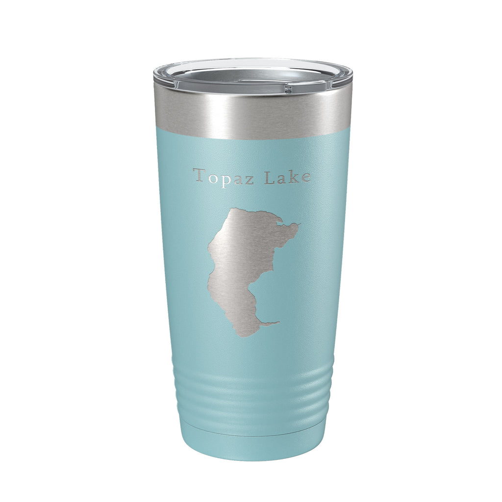 Topaz Lake Map Tumbler Travel Mug Insulated Laser Engraved Coffee Cup California Nevada 20 oz