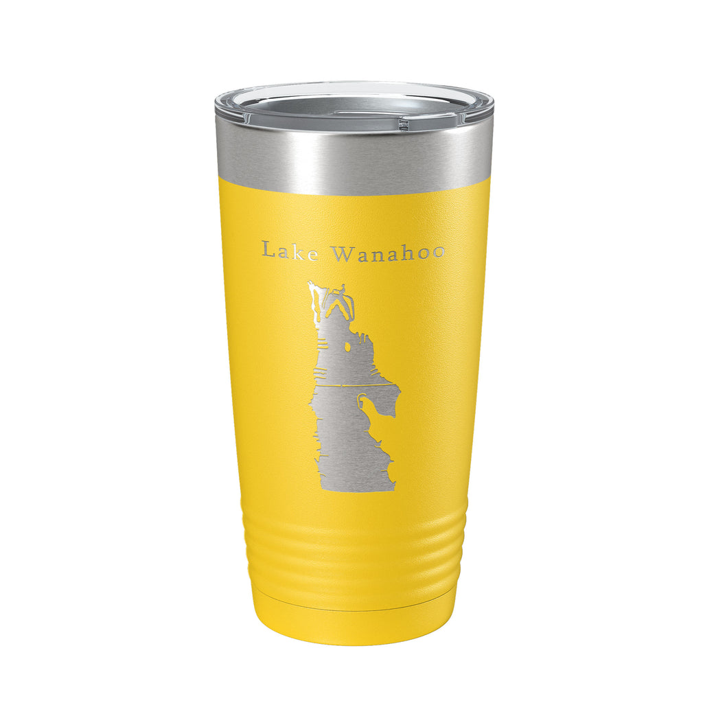 Lake Wanahoo Map Tumbler Travel Mug Insulated Laser Engraved Coffee Cup Nebraska 20 oz