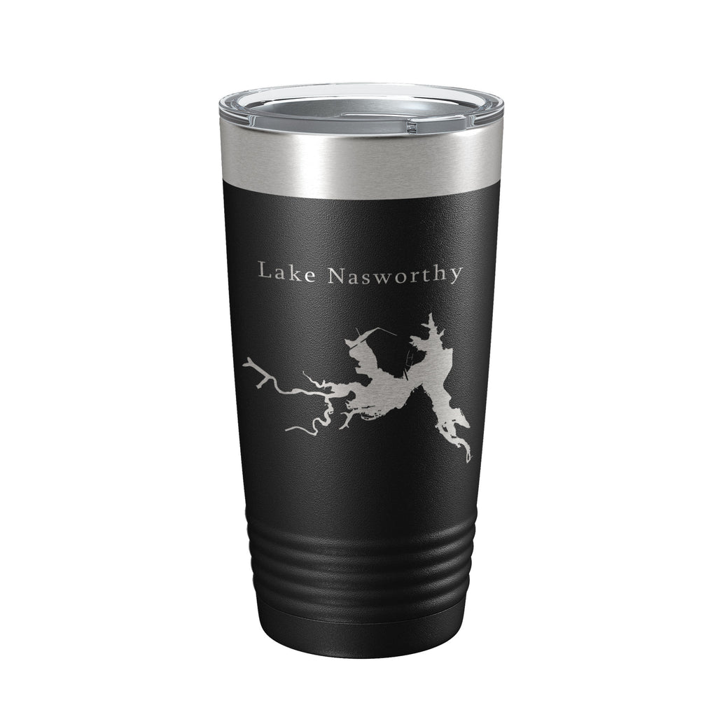 Lake Nasworthy Map Tumbler Travel Mug Insulated Laser Engraved Coffee Cup Texas 20 oz