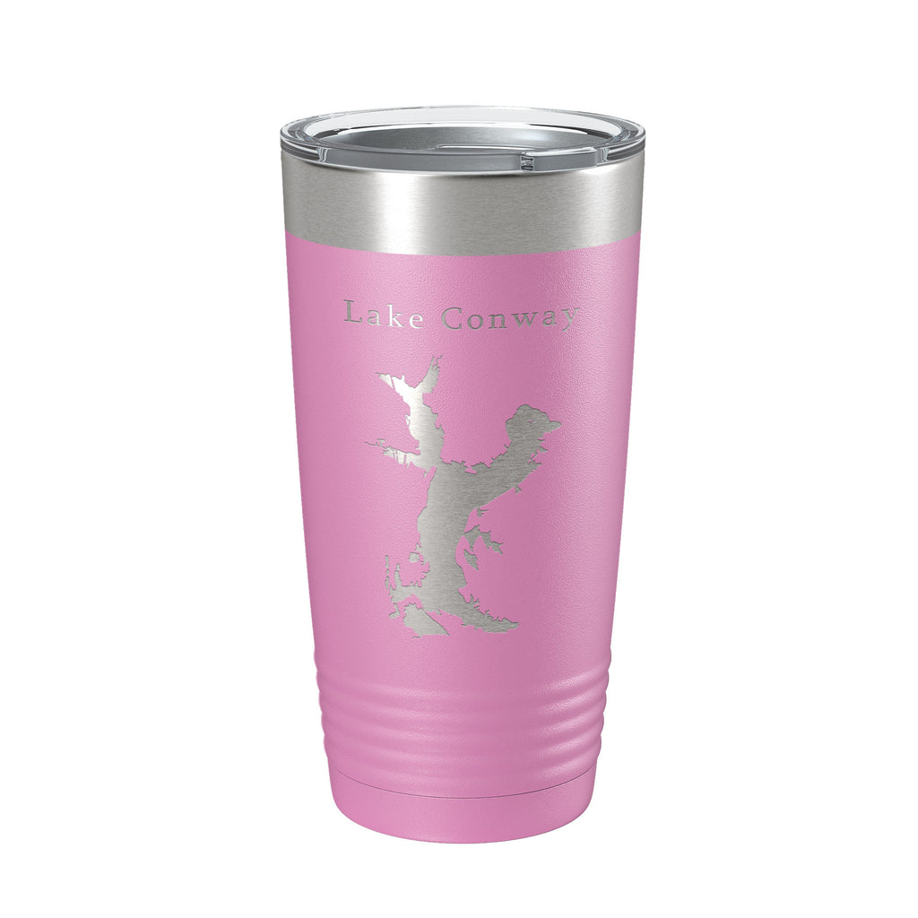 Lake Conway Map Tumbler Travel Mug Insulated Laser Engraved Coffee Cup Arkansas 20 oz