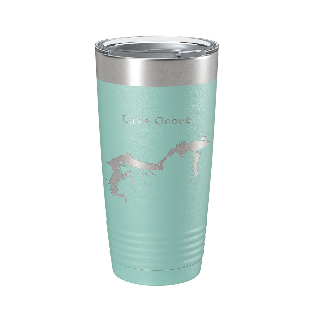 Lake Ocoee Map Tumbler Travel Mug Insulated Laser Engraved Coffee Cup Tennessee 20 oz