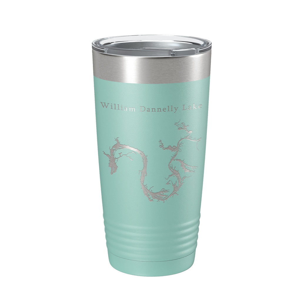 William Bill Dannelly Reservoir Tumbler Lake Map Travel Mug Insulated Laser Engraved Coffee Cup Millers Ferry Alabama 20 oz