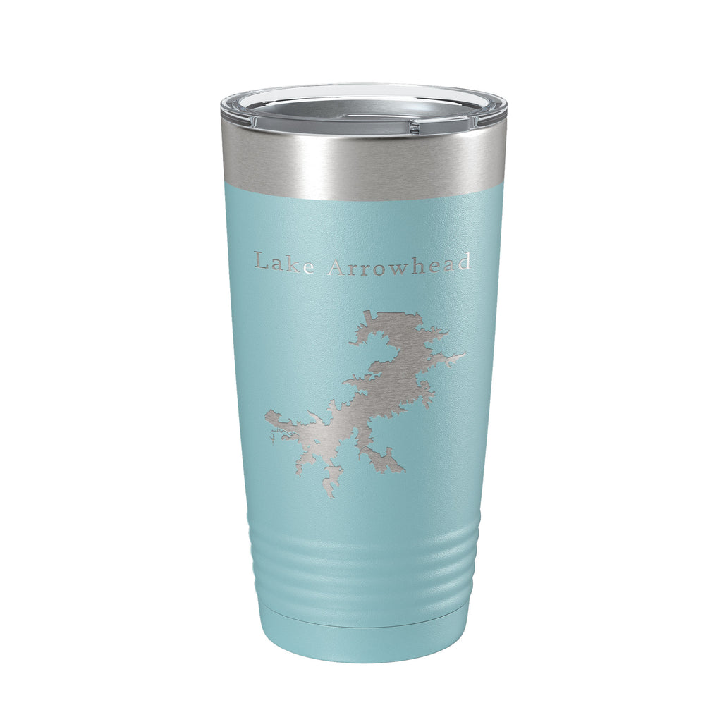 Lake Arrowhead Map Tumbler Travel Mug Insulated Laser Engraved Coffee Cup Texas 20 oz