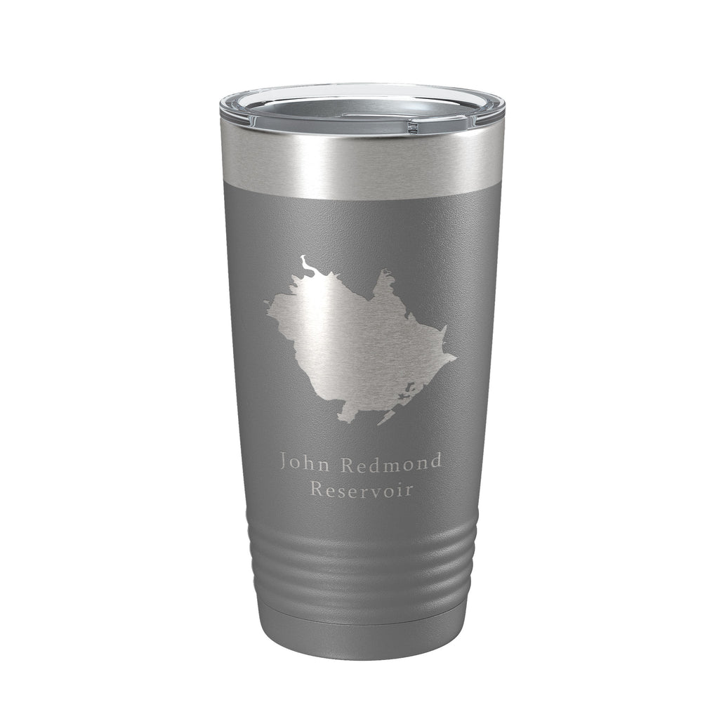 John Redmond Reservoir Tumbler Lake Map Travel Mug Insulated Laser Engraved Coffee Cup Kansas 20 oz