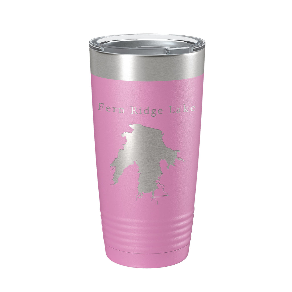 Fern Ridge Lake Map Tumbler Travel Mug Insulated Laser Engraved Coffee Cup Oregon 20 oz