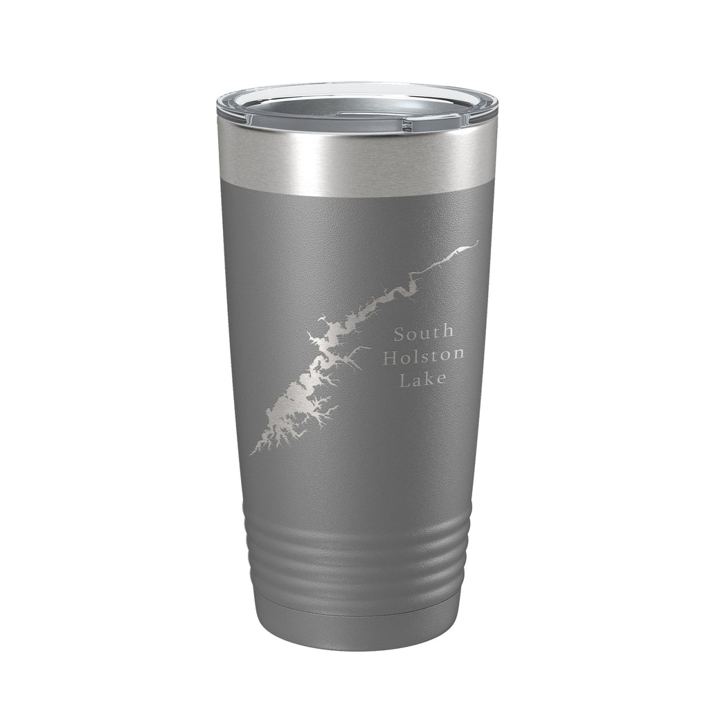 South Holston Lake Map Tumbler Travel Mug Insulated Laser Engraved Coffee Cup Tennessee Virginia 20 oz