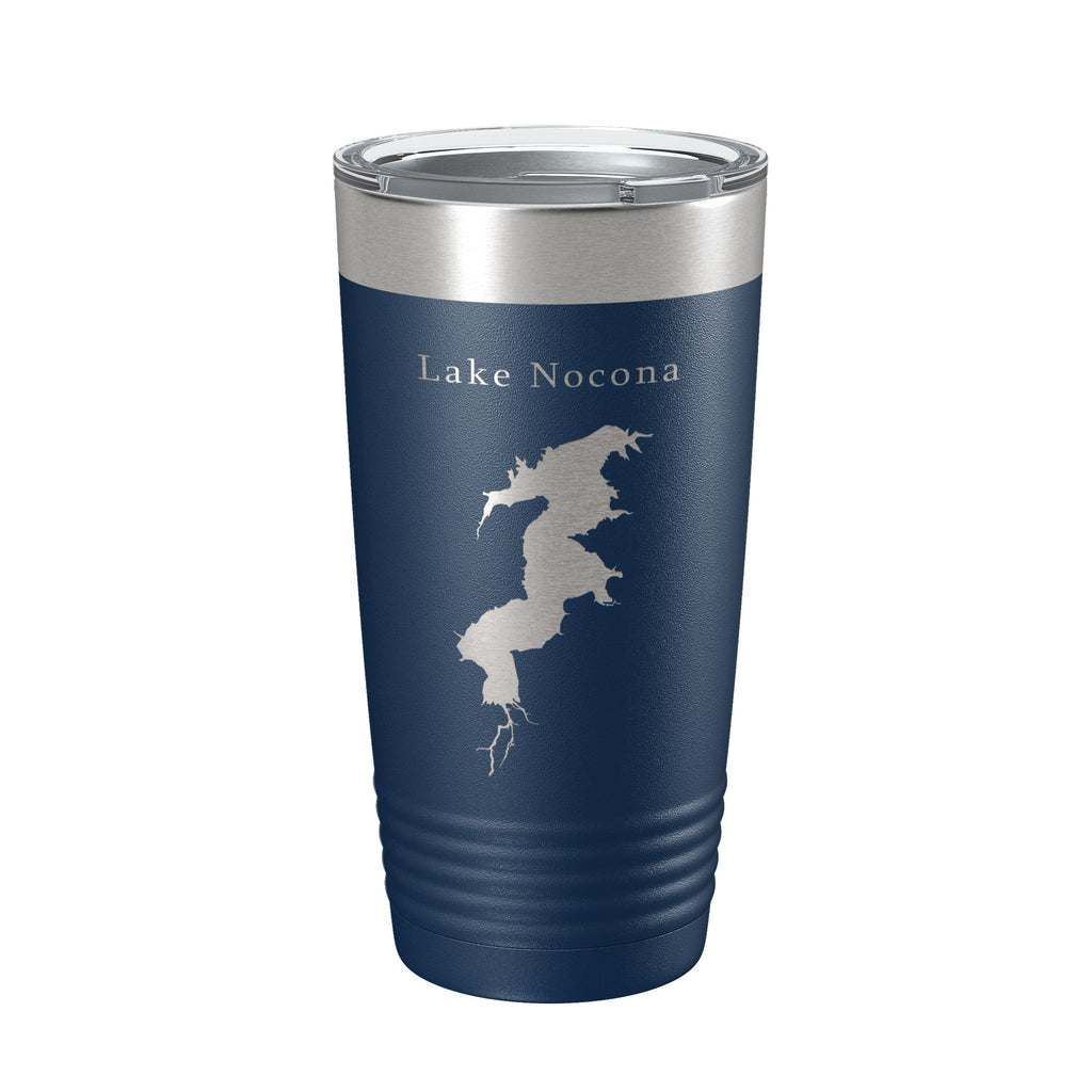 Lake Nocona Map Tumbler Travel Mug Insulated Laser Engraved Coffee Cup Texas 20 oz