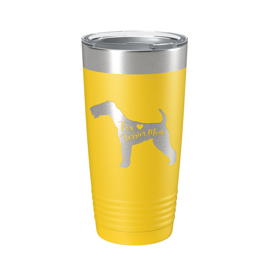 Fox Terrier Mom Tumbler Dog Travel Mug Gift Insulated Laser Engraved Coffee Cup 20 oz