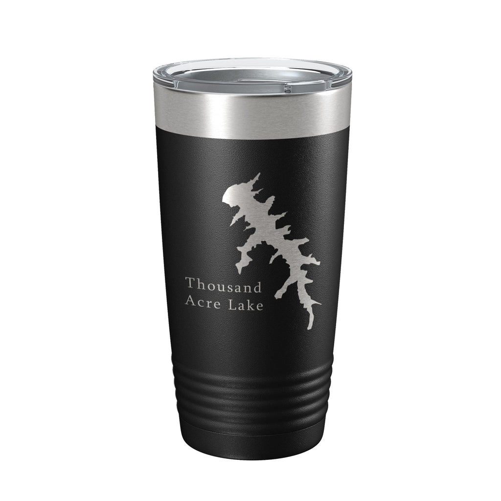 Carroll County Thousand Acre Recreation Lake Map Tumbler Travel Mug Insulated Laser Engraved Coffee Cup Tennessee 20 oz