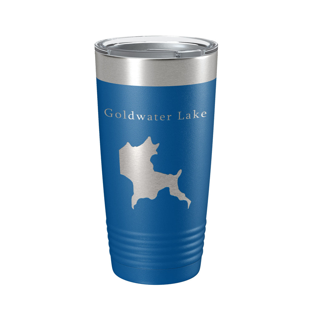 Goldwater Lake Map Tumbler Travel Mug Insulated Laser Engraved Coffee Cup Arizona 20 oz