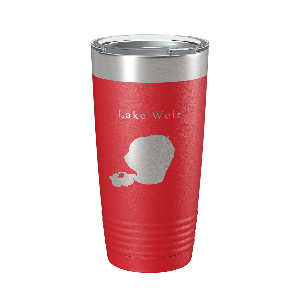 Lake Weir Map Tumbler Travel Mug Insulated Laser Engraved Coffee Cup Florida 20 oz