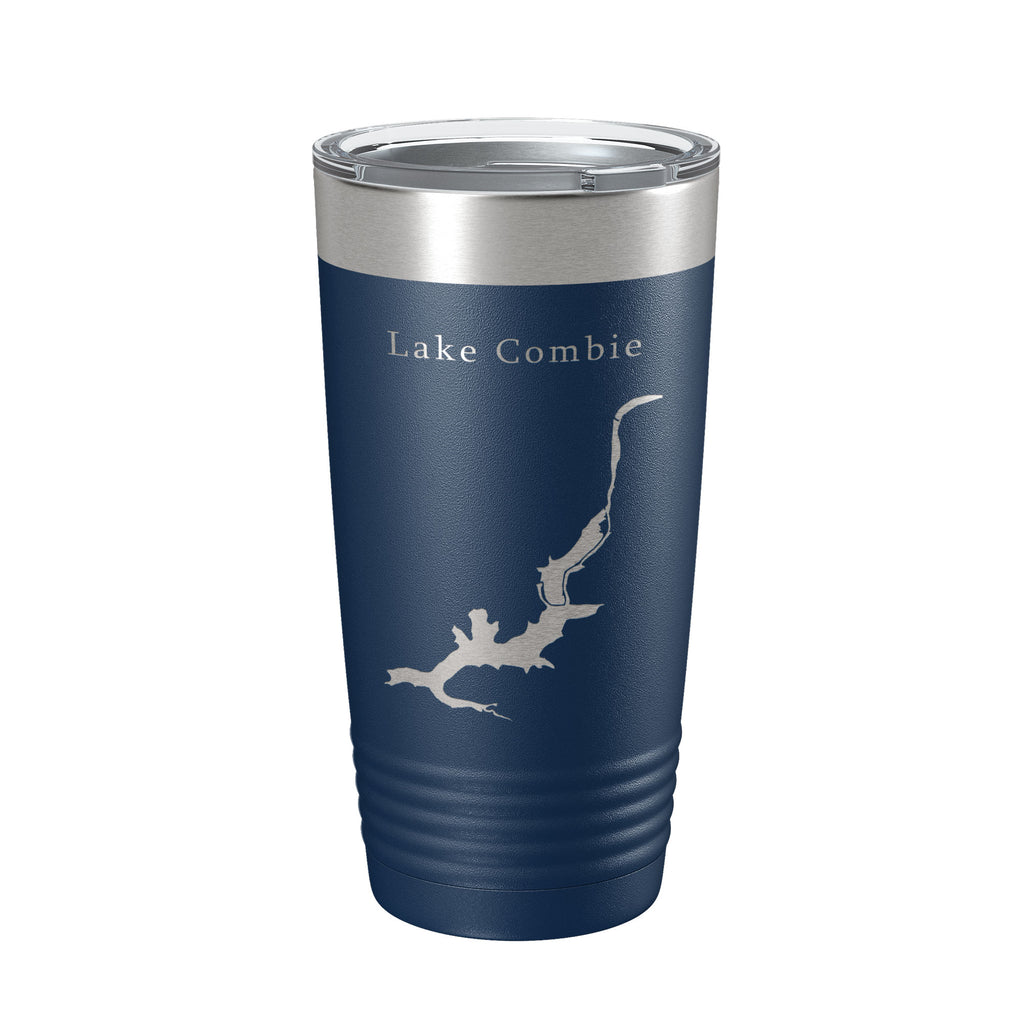 Lake Combie Map Tumbler Travel Mug Insulated Laser Engraved Coffee Cup California 20 oz