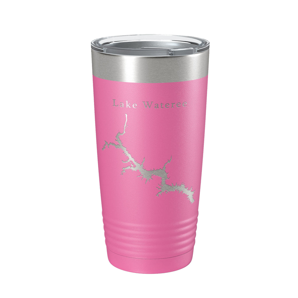 Lake Wateree Stumpy Pond Map Tumbler Travel Mug Insulated Laser Engraved Coffee Cup South Carolina 20 oz