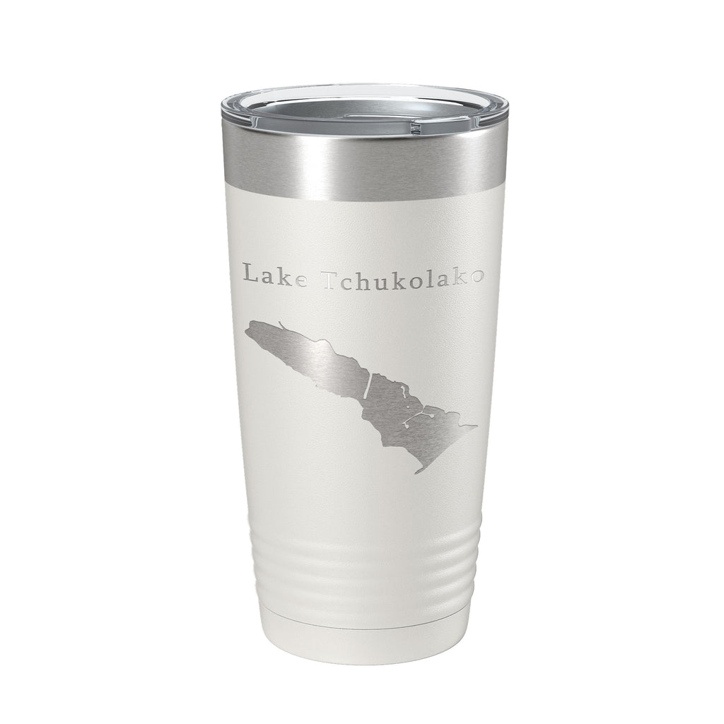 Lake Tchukolako Map Tumbler Travel Mug Insulated Laser Engraved Coffee Cup Georgia 20 oz