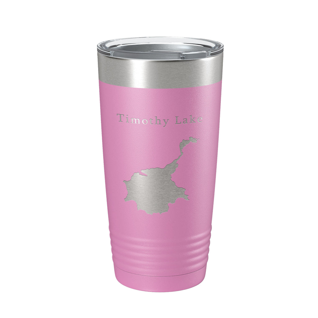 Timothy Lake Map Tumbler Travel Mug Insulated Laser Engraved Coffee Cup Oregon 20 oz