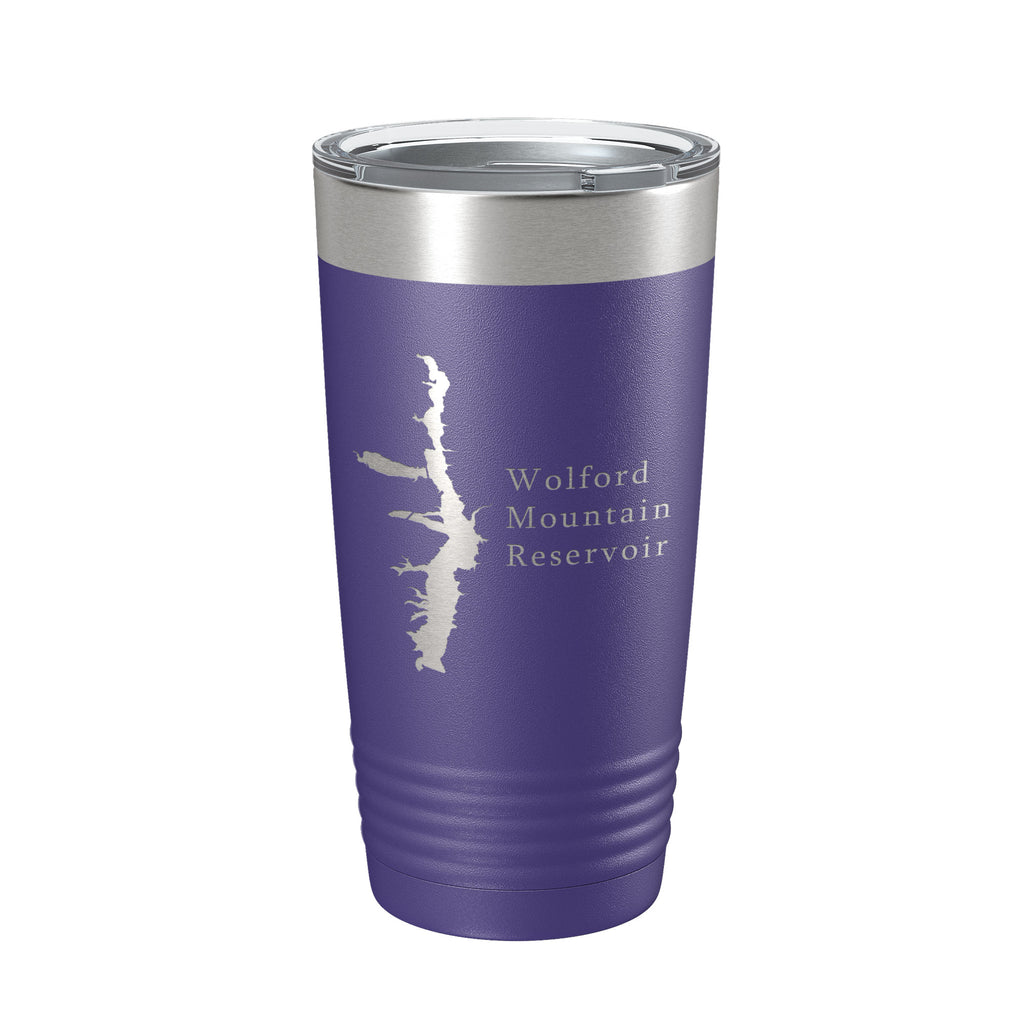 Wolford Mountain Reservoir Tumbler Lake Map Travel Mug Insulated Laser Engraved Coffee Cup Colorado 20 oz