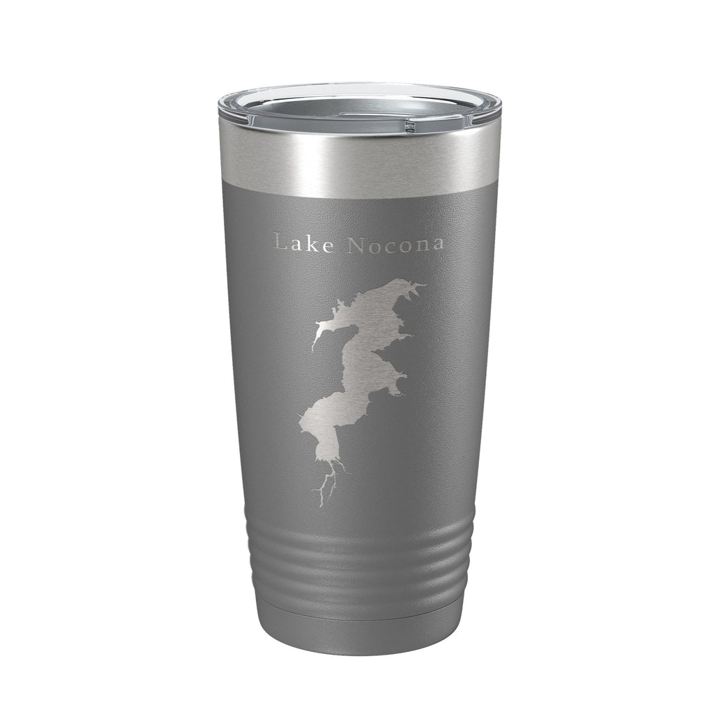 Lake Nocona Map Tumbler Travel Mug Insulated Laser Engraved Coffee Cup Texas 20 oz