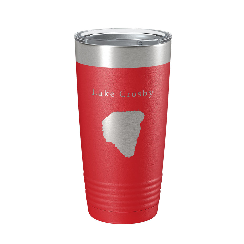 Lake Crosby Map Tumbler Travel Mug Insulated Laser Engraved Coffee Cup Florida 20 oz