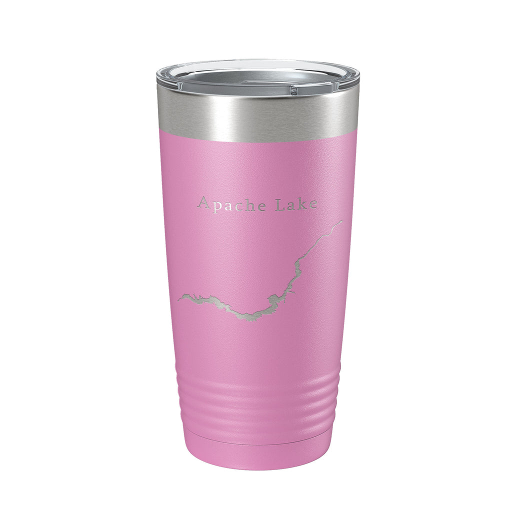 Apache Lake Map Tumbler Travel Mug Insulated Laser Engraved Coffee Cup Arizona 20 oz