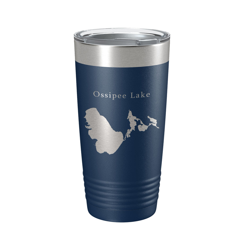 Ossipee Lake Map Tumbler Travel Mug Insulated Laser Engraved Coffee Cup New Hampshire 20 oz