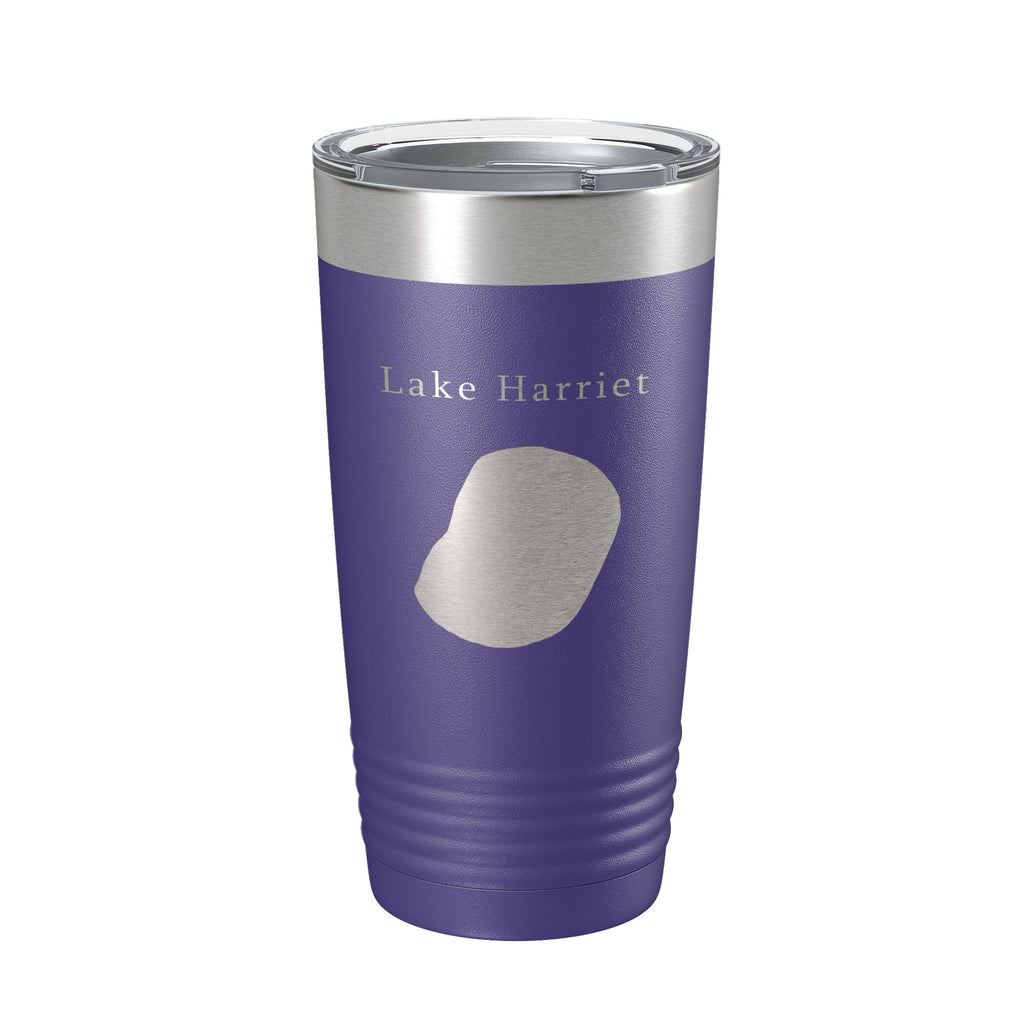 Lake Harriet Map Tumbler Travel Mug Insulated Laser Engraved Coffee Cup Minnesota 20 oz