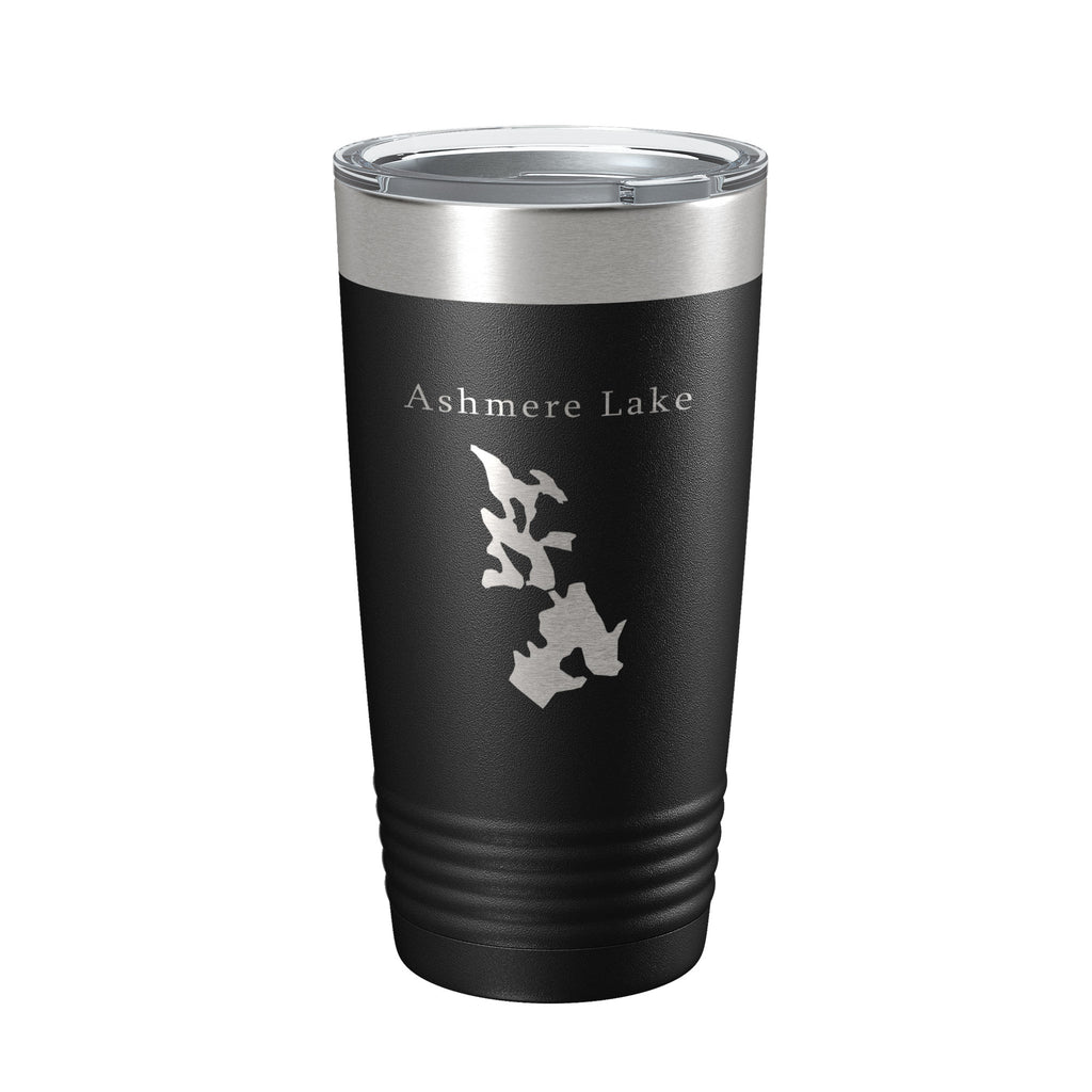 Ashmere Lake Map Tumbler Travel Mug Insulated Laser Engraved Coffee Cup Massachusetts 20 oz