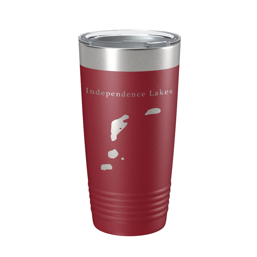 Independence Lakes Map Tumbler Travel Mug Insulated Laser Engraved Coffee Cup Idaho 20 oz