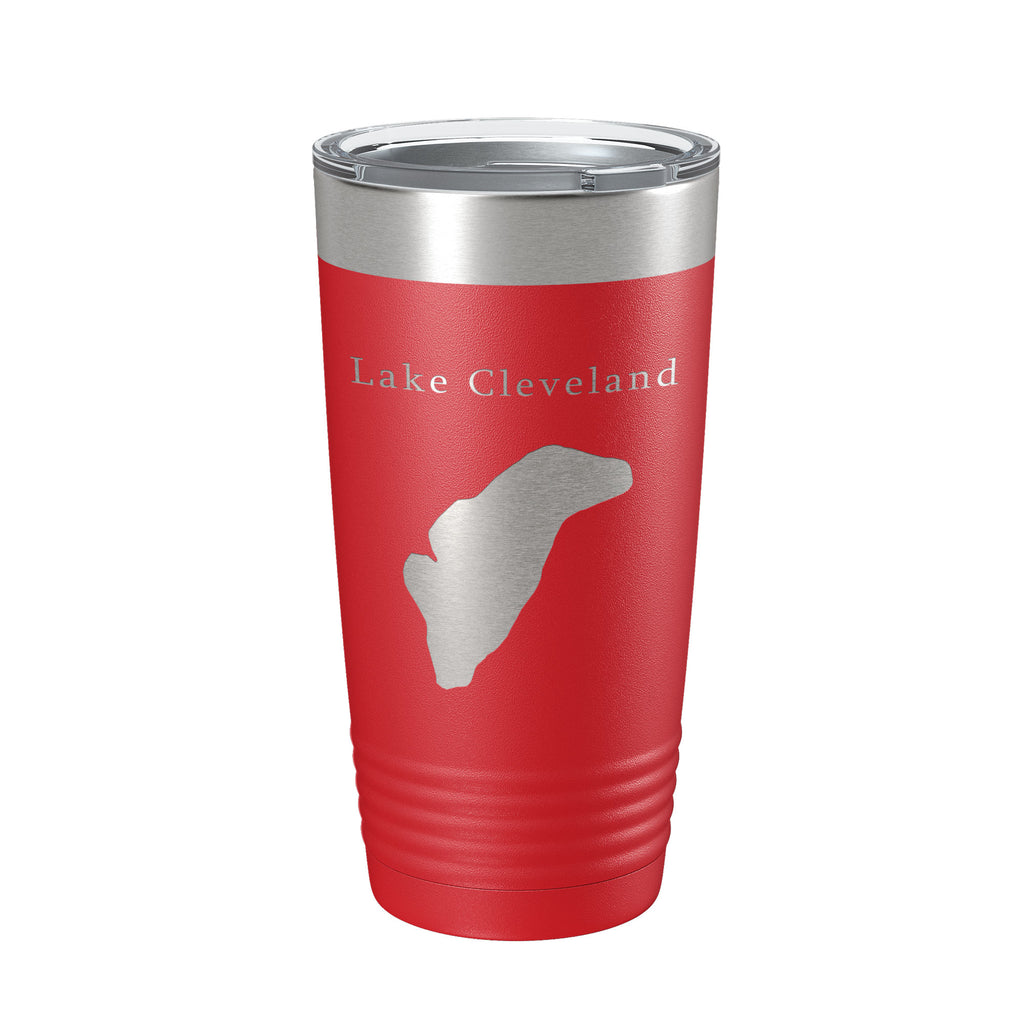 Lake Cleveland Map Tumbler Travel Mug Insulated Laser Engraved Coffee Cup Idaho 20 oz