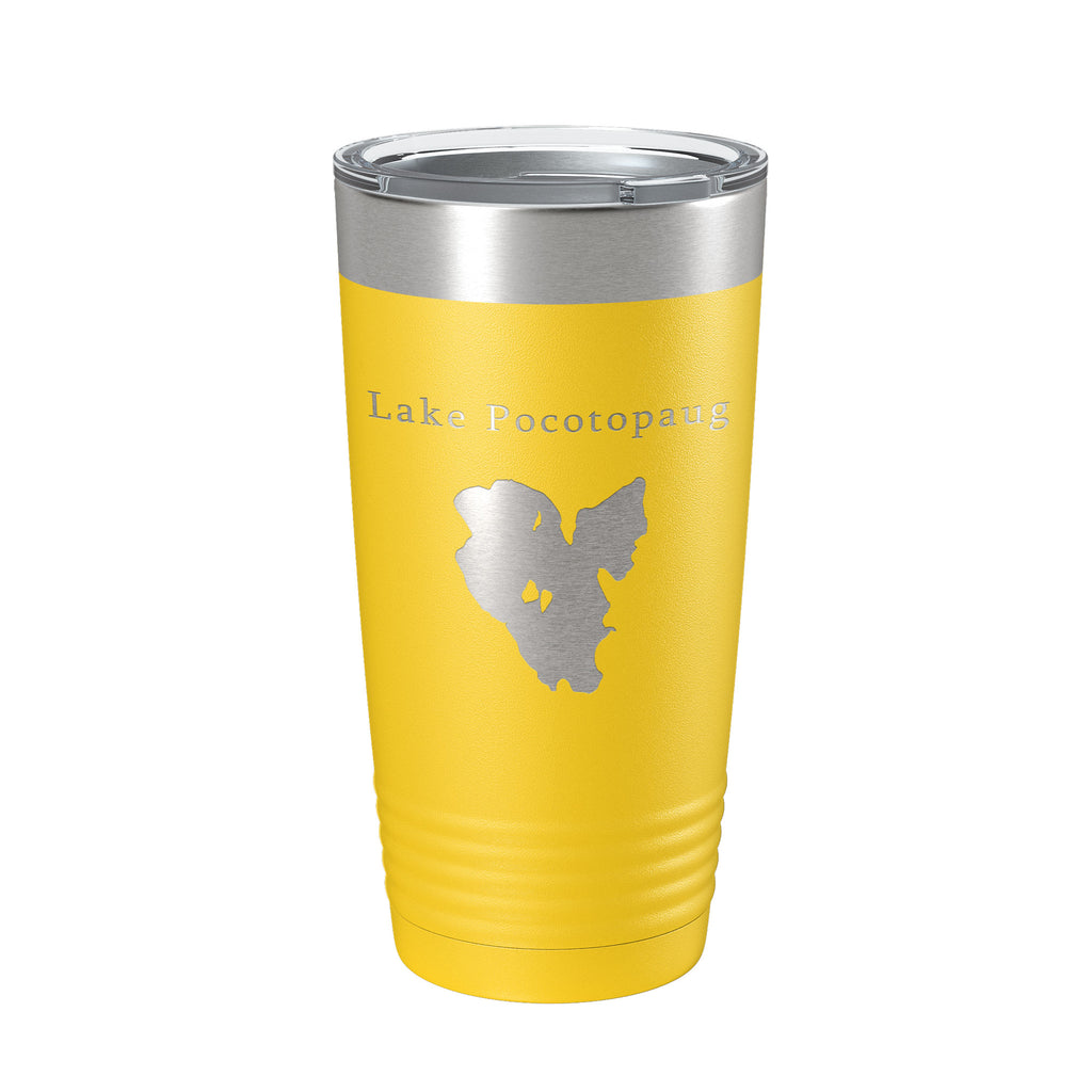 Lake Pocotopaug Map Tumbler Travel Mug Insulated Laser Engraved Coffee Cup Connecticut 20 oz