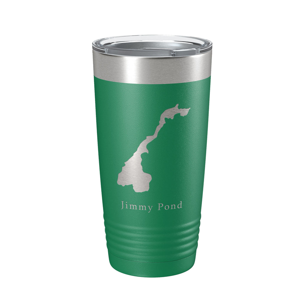 Jimmy Pond Tumbler Lake Map Travel Mug Insulated Laser Engraved Coffee Cup Maine 20 oz